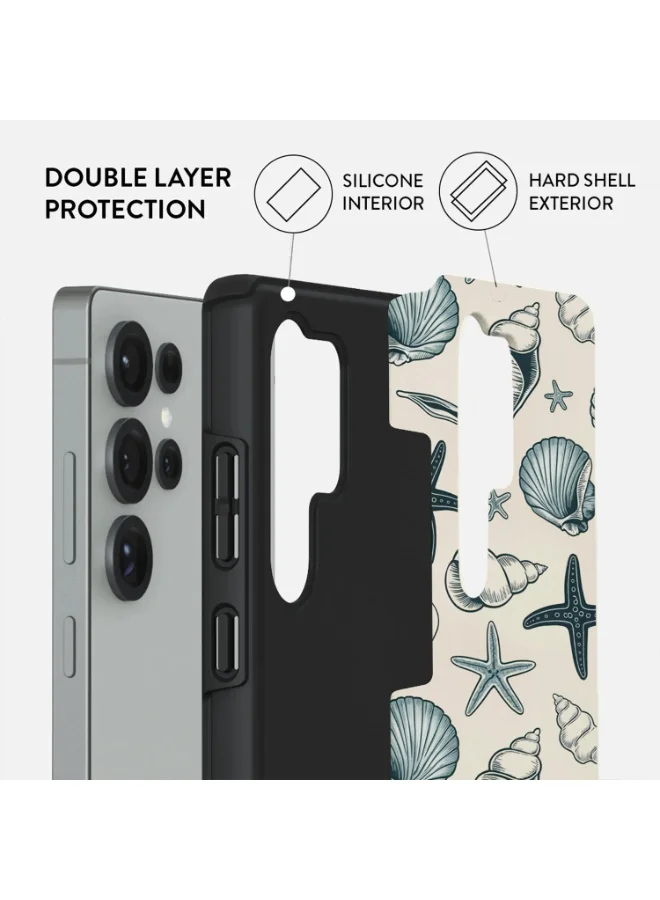 موبكوس جراب Mobcos المميز لهاتف سامسونج جالاكسي S24 ألترا بتصميم أوشن دودل، متوافق مع غطاء صلب مزدوج الطبقات مع حماية من السيليكون - غطاء مقاوم للخدوش والصدمات